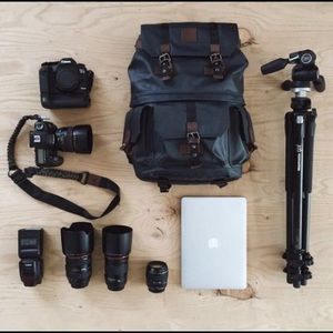 Langly alpha pro black camera backpack